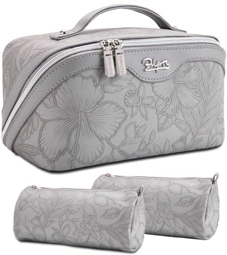 BOYATU Travel Makeup Bags Cosmetic Organizer Bag: 3-Set Make up Bag - color: 16-Grey-2