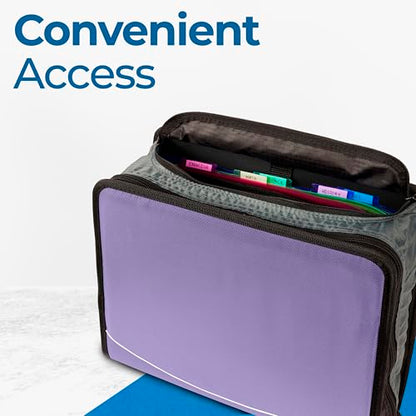Case-it School Zipper Binder | 3-Inch O-Rings | 600-Sheet | D-146 Lavender - color: K Purple Lavender, size: 1 Pack