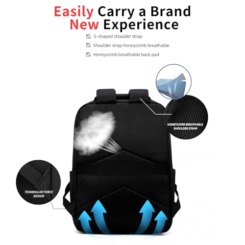 Slim Business Laptop Backpack, Water Resistant Travel Backpack, Durable Computer Bag, Fits 15.6 Inch Laptop, Black.