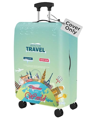 Boxiki Travel 신축성 있는 수하물 커버 - 먼지 및 긁힘 방지 보호 슈트케이스 커버, 어시 톤, 어시 톤 - color: 어시 톤, size: XL