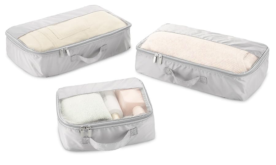 Whitmor Travel Packing Cubes Set of 3, Mesh Luggage Organizers