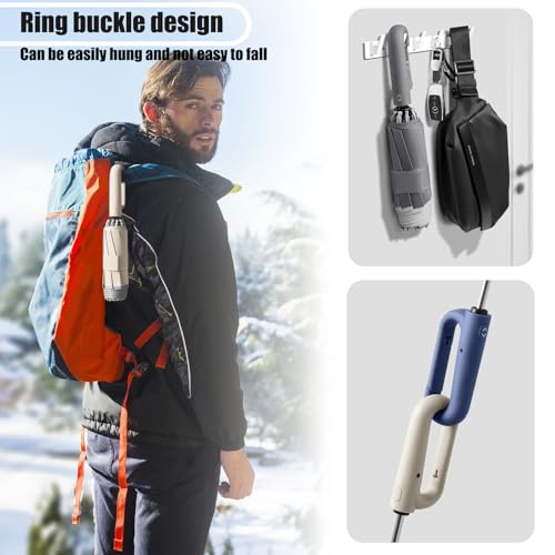 Ring Buckle Fully Automatic Umbrella, Reflective Safety Strip, Sturdy Windproof, Reverse Automatic, Travel Portable, Compact Folding (Gray) - color: Gray