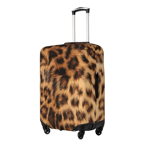 Leopard Print Luggage Cover Elastic Washable Suitcase Sleeve Anti-Scratch Stain Resistant, Cheetah Stretchable Baggage Protector Fit (S 18-21 Inch Luggage) - size: Small, style: Leopard