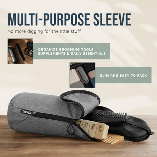 TRIPPED Travel Gear 3-Piece Travel Toiletry Bag Set - color: Grey