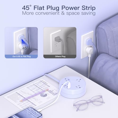 Travel Essentials 3Ft Power Strip -Purple Cruise Approved Power Strip - color: Purple, size: 3 FT