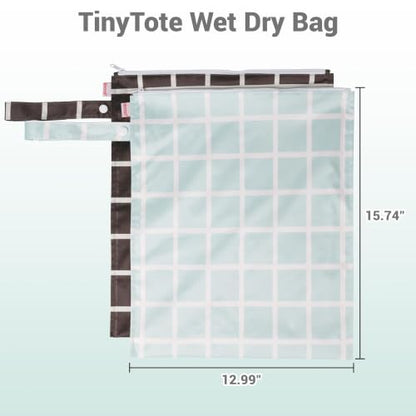HECCEI Waterproof Wet Bags, 2-Pack Reusable Wet Dry Bag for Beach Travel - color: Little Sprouts