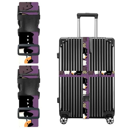 Nuxovilar Luggage Straps Set for Suitcase 1.96x71in Polyester - color: YLU10318, size: 1.96"x70.86"