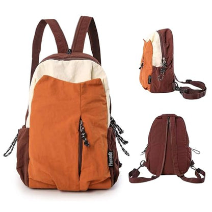 Convertible Crossbody Sling Purse – Lightweight Anti-Theft Daypack (Brown) - color: Brown