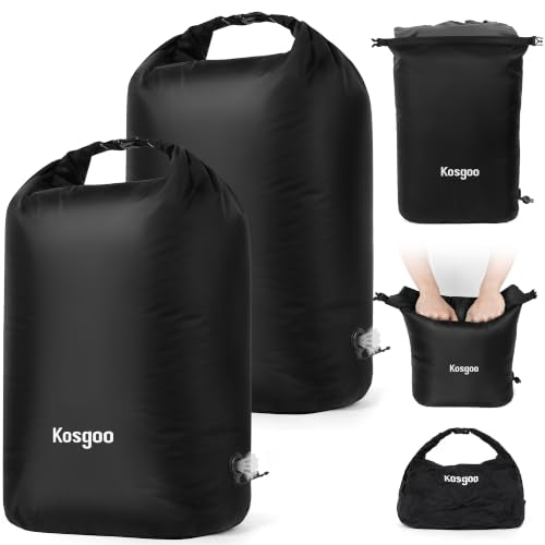 Travel Laundry Bag, Vacuum Compression Waterproof Dirty Clothes Bag - color: Black-2Pack