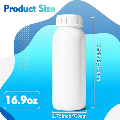 2Pack 16.8oz (500ml) Food-Grade Plastic Travel Bottles - Stackable Empty Small Containers with Lids & Caps, EVOH High Barrier Leak Proof Storage for Toiletries & Homemade Sauces - size: 16.8oz(500ml)
