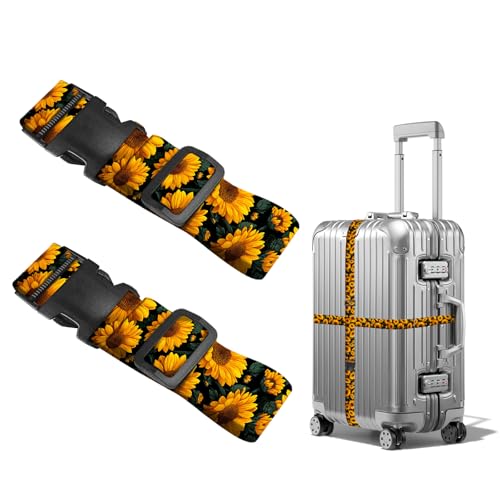 Nuxovilar Luggage Straps Set for Suitcase 1.96x90.5in Polyester - color: YMi04299, size: 1.96"x90.5"