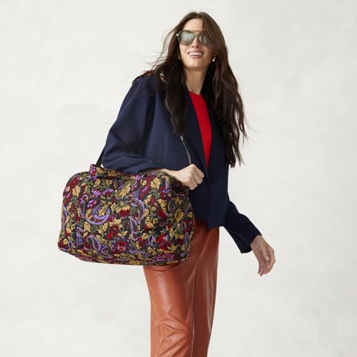 Vera Bradley Women's Miramar Weekender Travel Bag - Premium Cotton - color: Midnight Garden Paisley