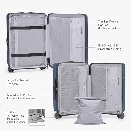 Traveler's Choice Markham Hardside Expandable Luggage with Hinomoto Spinner Wheels, 26-Inch Medium, Navy - color: Navy, size: 26-Inch Medium