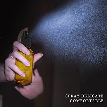 GIVAMEIHF Amber Glass Spray Bottles 4 oz, Small,Leakproof,Refillable,4 Pack - color: 4oz-4 Pcs