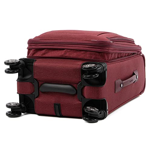 Travelpro Platinum Elite Carry-On Luggage Spinner, Red, 21-Inch - color: Bordeaux Red, size: Carry-On 21-Inch