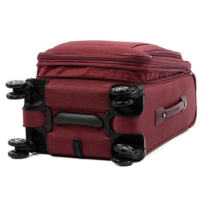 Travelpro Platinum Elite Carry-On Luggage Spinner, Red, 21-Inch - color: Bordeaux Red, size: Carry-On 21-Inch