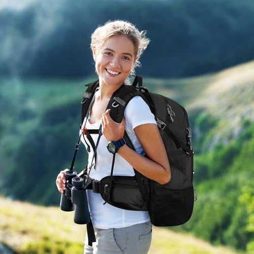 Maelstrom 40L Waterproof Hiking Backpack, Lightweight Travel Daypack - color: Black