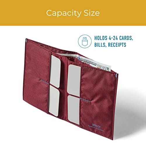 Allett Original Wallet, RFID Blocking Slim (Nylon, Mulberry) - color: 05-Mulberry