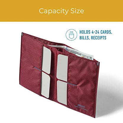 Allett Original Wallet, RFID Blocking Slim (Nylon, Mulberry) - color: 05-Mulberry