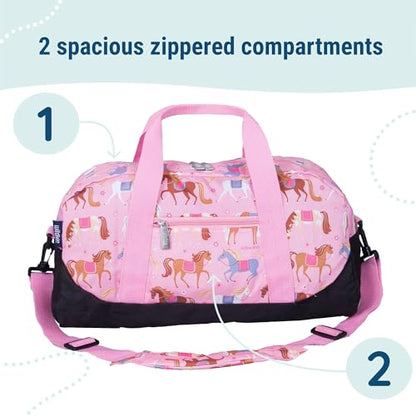 Wildkin Overnighter Duffel Bag for Kids, Horses - color: Horses