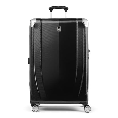 Travelpro Pathways 3 Hardside, Black Knight, Pathways 3 하드 사이드 확장 가능한 수하물 - color: Black Knight, size: Checked Large 28 Inch