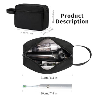 Travel Toiletry Bag for Men & Women, Hanging Cosmetic Organizer - color: Black