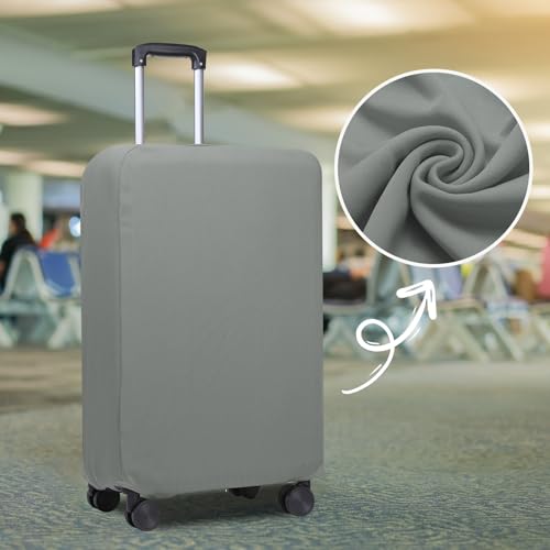 PATIKIL Luggage Cover 19-21 Inch Gray Scratch-Resistant Washable Elastic - color: Gray, size: 19-21 inch