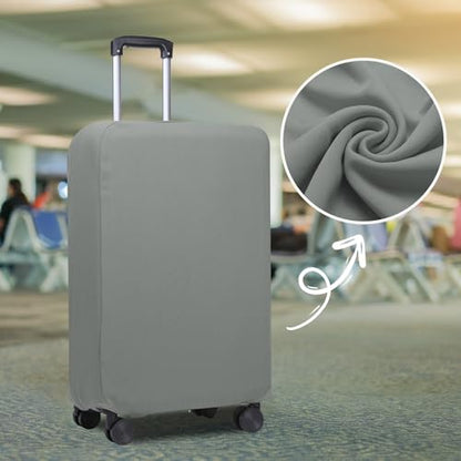 PATIKIL Luggage Cover 19-21 Inch Gray Scratch-Resistant Washable Elastic - color: Gray, size: 19-21 inch
