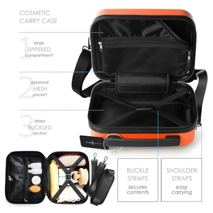 TRAVELARIM 20 Inch Carry On Luggage 22x14x9 Airline Approved Suitcase - color: Orange, size: Carry-on 20 Inch