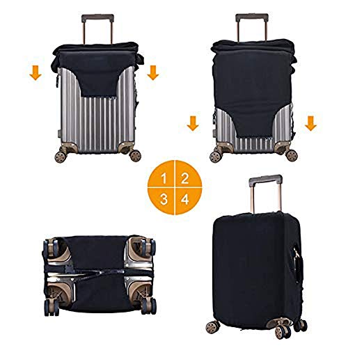 African American Women Travel Luggage Cover Polyester Suitcase Protector Washable Baggage Covers S(18-22 inch luggage) - color: style11, size: S(18-22 inch luggage)