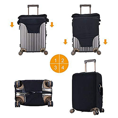 African American Women Travel Luggage Cover Polyester Suitcase Protector Washable Baggage Covers S(18-22 inch luggage) - color: style11, size: S(18-22 inch luggage)