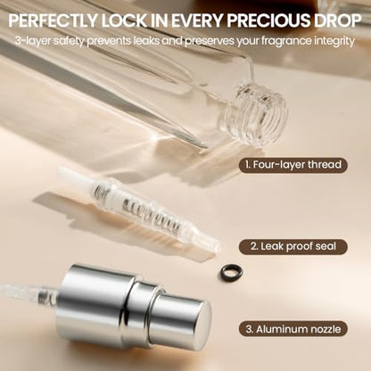 Perfume Atomizer, Refillable Spray Perfume Bottles 5pcs 0.3oz/10ml - color: Beech 5pcs 10ml/0.3oz