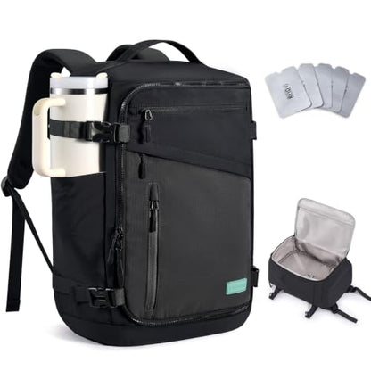 LOVEVOOK Travel Backpack for Women Men, Airline Approved Carry On Luggage - color: Black Gray