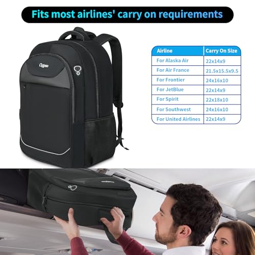 Travel Laptop Backpack for Men, Anti Theft Slim Durable Backpack for Women, with USB Port, Waterproof Business Computer Bag, for 18.4 inch Laptop and Notebook - Black - size: Large