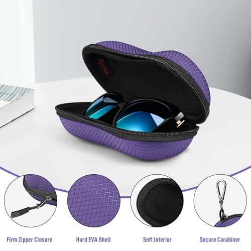 FINTIE Sunglasses Case, Hard EVA Shell Shockproof Sport Glasses Case - color: Voilet