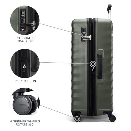 Travelpro Maxlite Air V2 Hardside Expandable Checked, Green, 28-Inch - color: Slate Green, size: Checked Large 28-Inch