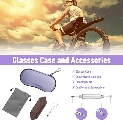 FINTIE Sunglasses Case, Hard EVA Shell Shockproof Sport Glasses Case - color: Purple