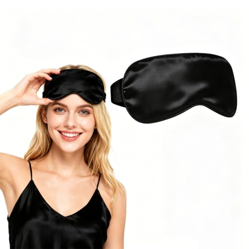 6A Mulberry Silk Blackout Sleep Mask for Migraine&Puffy Eyes