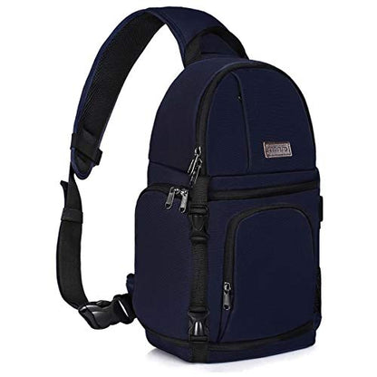 MOSISO Camera Sling Bag, Photography Shoulder Bag Compact Camera Backpack - color: Navy Blue