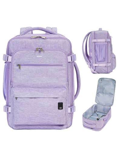 WANDF Personal Item Travel Bag 18x14x8, Carry On Laptop Backpack (Purple) - color: C-purple, size: 18x14x8