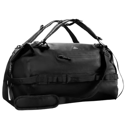 Haimont IPX7 Waterproof Roll-Top Dry Duffel Backpack Bag - color: Black, size: 60L