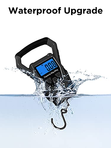 HEETA Waterproof Fish Scale Digital Hanging Fishing Luggage Weight Scale - color: Black