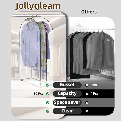 Clear Garment Bags for Hanging Clothes, 4-Pack, 32" - color: Full Clear, size: 32 inch