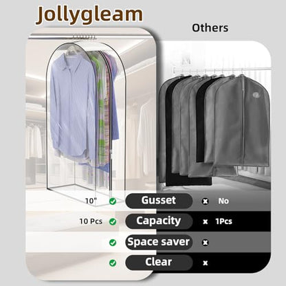 Clear Garment Bags for Hanging Clothes, 4-Pack, 32" - color: Full Clear, size: 32 inch