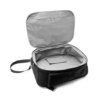 Securtex® Classic Anti-Theft Convertible Travel Backpack - 11x17” Carry-On, Fits 16” Laptop, Locking Zippers, Expandable - color: Black