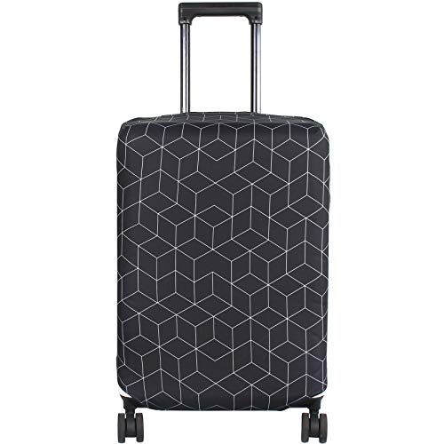 HYPER VENTURE Travel Luggage Cover Suitcase Protector Fits 23-26 Inch, M - color: Black Maze, size: M