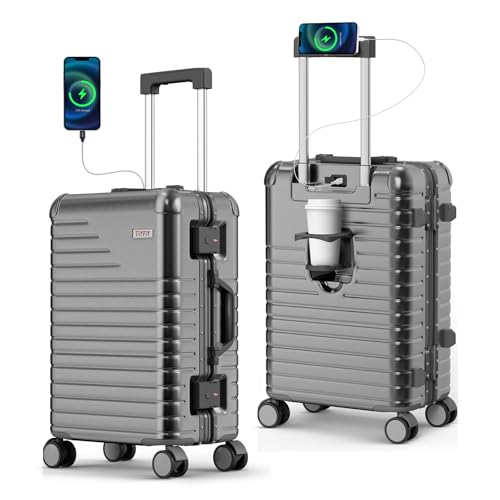 28 Inch Extra Large Checked Luggage, Zipperless Hard Shell Suitcase - color: Grey, size: 28 Inch