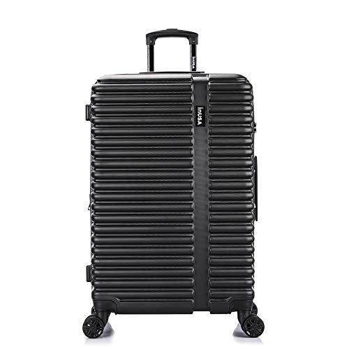 InUSA ALLY 28-Inch Large Hardside Spinner Luggage TSA Lock Durable Black - color: Black, size: 28 Inch