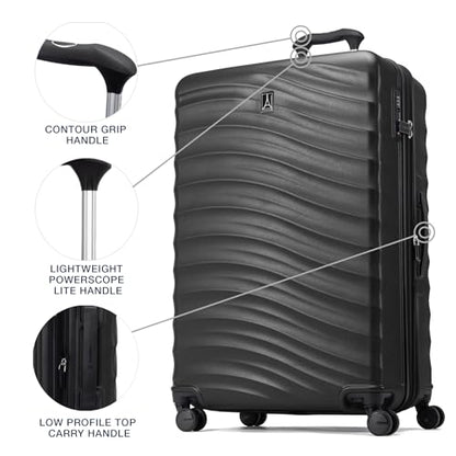 Travelpro Maxlite Air V2 Hardside Expandable Checked, Black, 28-Inch - color: Black, size: Checked Large 28-Inch