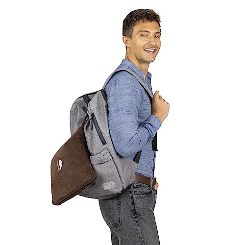 BlueHills Premium Soft Travel Blanket Pillow Air Plane Essentials - Brown - color: Brown-1pk-t009
